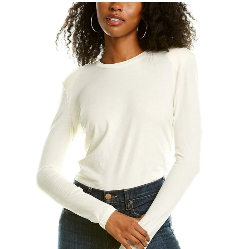 NWT New Danielle Bernstein Open Back Cotton Ivory Bodysuit Size XS